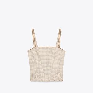 Zara plaid ruffle top